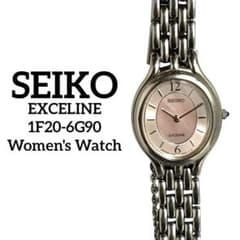 セイコー エクセリーヌ ピンク シェル文字盤 1F20-6G90 SEIKO - メルカリ