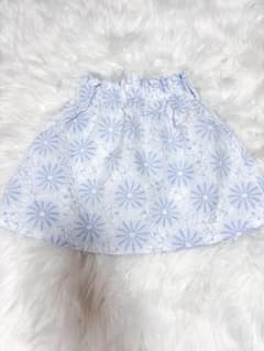 水色 花柄 スカート 5Yのサムネイル