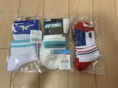 【新品】レディース ソックス 3足セット MIZUNO YONEX 22-25のサムネイル