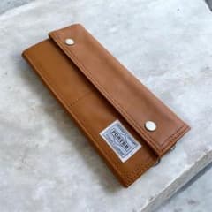 極美品 PORTER ポーター 長財布 フリースタイル レザー キャメル