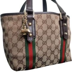 ✨GUCCI シェリーライン GG総柄 チャーム ミニトートバッグ 139261 