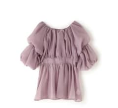 NATURAL BEAUTY BASIC シアーペプラムブラウスのサムネイル