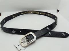 【即完売品】DIESEL スタッズベルト ブラック レザー ロゴ イタリア製 j*k様 美品ディーゼルスタースタッズベルトイタリア製黒ブラック80/32