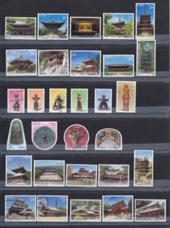 【使用済み切手】国宝シリーズ・全３集・６０枚のサムネイル