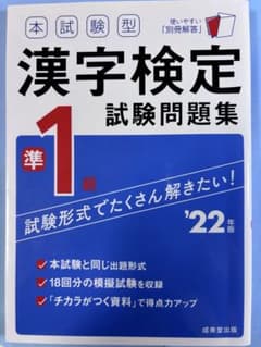 本試験型漢字検定準1級試験問題集 '22年版のサムネイル