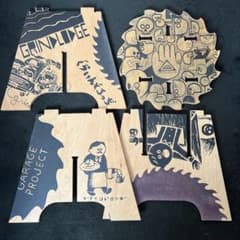 激レア　GRINDLODGE kill the kettle 手書き スツール 激レア GRINDLODGE kill the kettle 手書き スツール - メルカリ