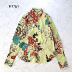 ETRO 에트로 꽃무늬 긴팔 셔츠 총무늬 이탈리아제 스트레치 코튼 텔레스코픽