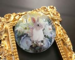 リリィ様薔薇とうさぎちゃん レジンヘアゴム - メルカリ