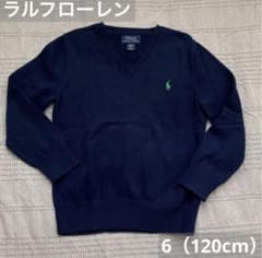 ポロ　ラルフローレン　6 （ 120 ）セーター　キッズ　濃紺のサムネイル