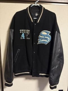 STUSSY Big 4 スタジャン レザー切替 ウールジャケットのサムネイル