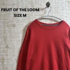 サ*春様 FRUIT OF THE LOOM レッド クルーネックスウェット Mのサムネイル
