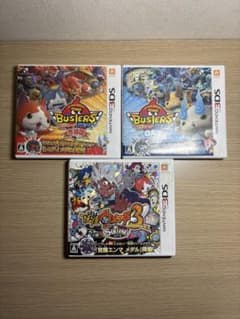 妖怪ウォッチ 3DS ソフト 3本セット 赤猫団 白犬隊 スキヤキ - メルカリ