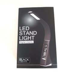LEDスタンドライト デジタル時計付き ブラックのサムネイル