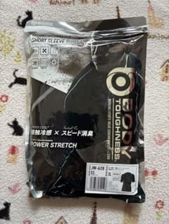 接触冷感✖️スピード消臭　パワーストレッチ 半袖クルーネックシャツ　3L ブラックのサムネイル