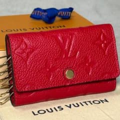 【美品SS】ルイヴィトン　ミュルティクレ6連　アンプラント　スカーレット　赤系 ルイヴィトン モノグラム アンプラント スカーレット ミュルティクレ6