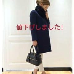 ドゥーズィエムクラス　ノーカラーコート　Deuxieme Classe　ネイビーのサムネイル
