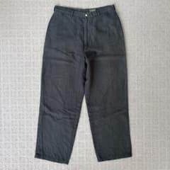 90s J.CREW USA製　コットン　ツータックスラックス　巨人タグ　32 90s J.CREW 巨人タグ ブラック リネンスラックス - メルカリ