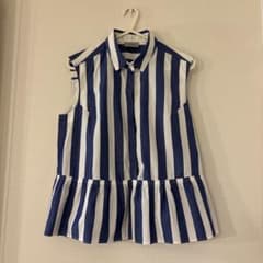 Marella ノースリーブシャツ 青と白ストライプのサムネイル