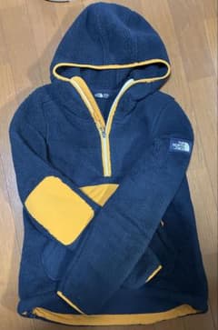 THE NORTH FACE フリースパーカー レディース Sネイビー/イエローのサムネイル