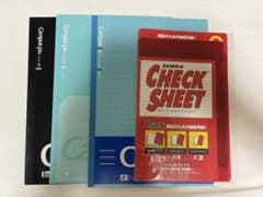 【新品未使用品】コクヨ キャンパスノート3冊＆ゼブラ チェックシートセットのサムネイル