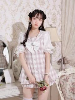 NOEMIE ノエミー キラキラビジューセーラーセットアップ ペールピンクのサムネイル