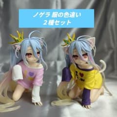노게임·노라이프(노게노라) 화이트 고양이 귀 T셔츠 ver 피규어 2종
