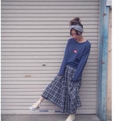 merry jenney 赤チェックロングスカートのサムネイル