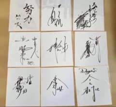 中日ドラゴンズ 直筆サイン 色紙9枚セット 杉下茂、立浪和義、浅尾拓也