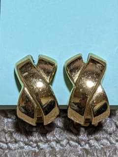 クリスチャン　ディオール　クロスイヤリング　ゴールド　ヴィンテージのサムネイル
