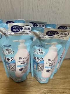 ビオレ メイクも落とせる洗顔料 さっぱりミルク つめかえ用180mlのサムネイル