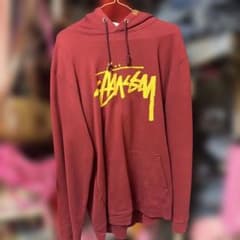 STUSSY パーカー バーガンディ XLのサムネイル