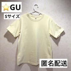 GU コットン クルーネックTシャツ イエロー Sサイズのサムネイル