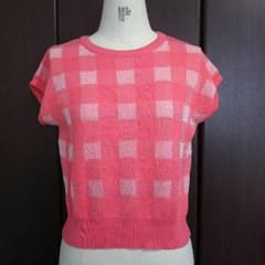AGby aquagirl 美品 チェック柄フレンチニットのサムネイル