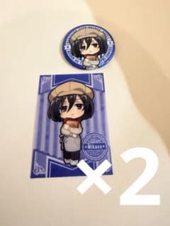 進撃の巨人 プリンスホテル コラボレストラン ミカサ 缶バッジセット