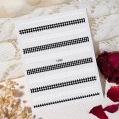 Nail art stickers | Monotone houndstooth pattern - a classic accent for your fingertips