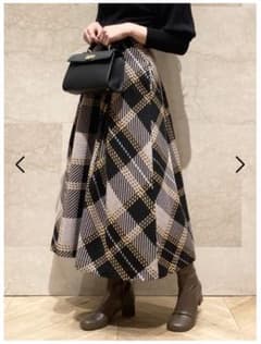 【新品】SNIDEL ロービングチェックフレアスカートのサムネイル