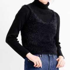 【まみ様専用】MAJESTIC LEGON ニットキャミ(黒)のサムネイル