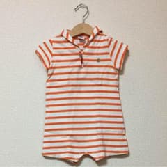 【PETIT BATEAU】ボーダーロンパース 18m/81cmのサムネイル
