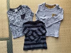 長袖カットソー 3枚セット 90cmのサムネイル