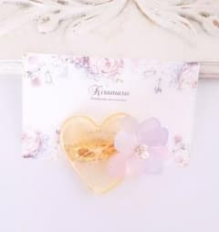 ハートレモンと紫陽花のヘアクリップのサムネイル