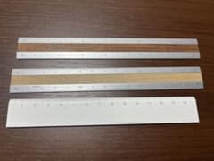 アルミ&ウッド　定規　濃茶のサムネイル