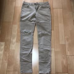 Bershka Men⭐️デニムジーンズ⭐️ベージュ⭐️サイズ40のサムネイル