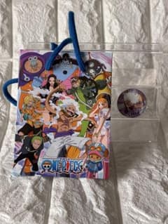 ONE PIECE ミニ 紙袋 缶バッジ セット ルフィ ニカ ゾロ サンジ