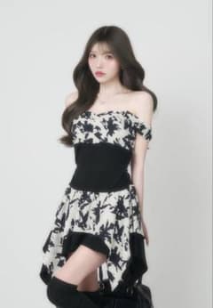 belear mimi ベリアミミ フラワーニュアンスミニワンピース BELEAR MIMIベリアミミ フラワーニュアンスミニワンピース BLK - メルカリ