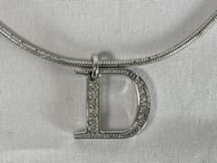 Dior クリスチャンディオール ネックレス ハート ラインストーン D ロゴのサムネイル