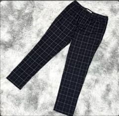 未使用級『ハニーズ』サスペンダー付きクロップドパンツ　チェックパンツ　スラックスのサムネイル