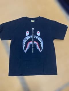 A BATHING APE BAPE シャーク Tシャツ カモ柄 ブラック XLのサムネイル