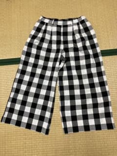 Lsize/ギンガムチェックワイドパンツのサムネイル