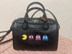 希少】COACH×パックマン 2WAY ボストン 黒 - メルカリ
