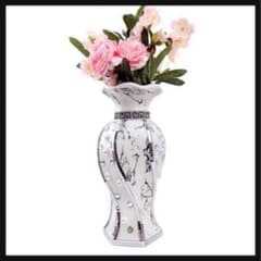 モダン装飾花瓶、ラインストーン付きホームデコレーション用シルバー